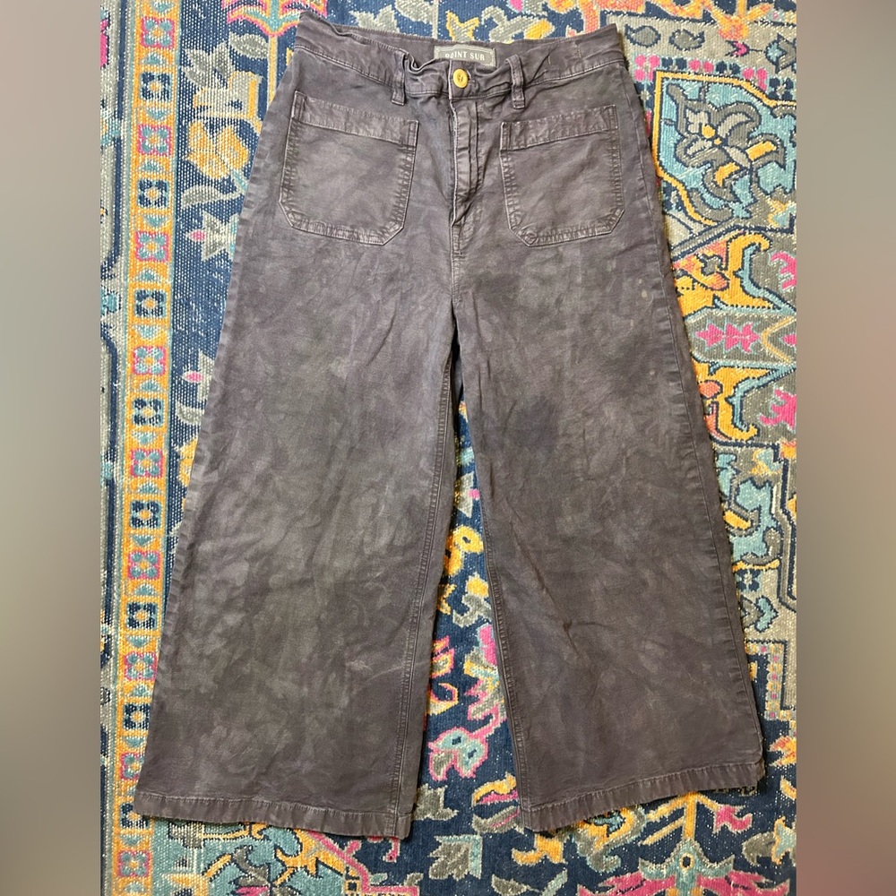 Point Sur Wide Leg Crop Pants in Purple Marble Color
